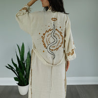 Sacred Serpent Kimono in Linen