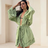 Organic Cotton Short Kimono in Light Green