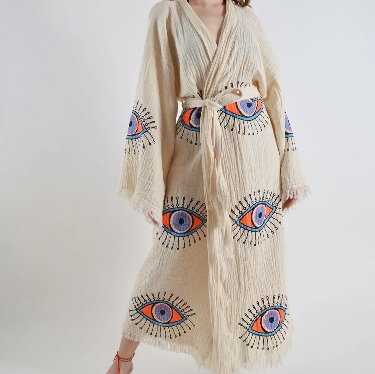 Evil Eye Kimono with Hood