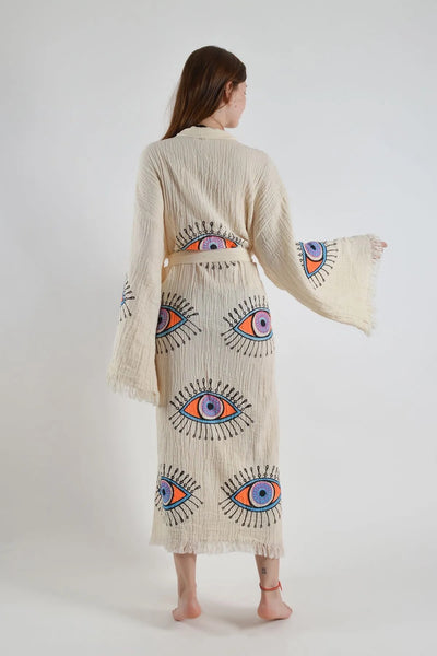 Evil Eye Kimono with Hood