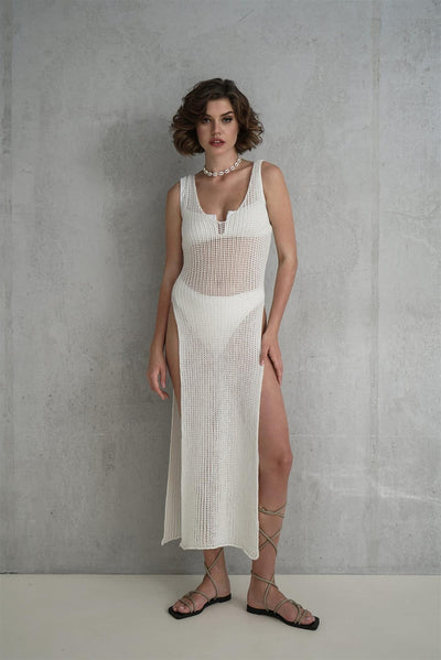 Women's Double Split Mid Dress