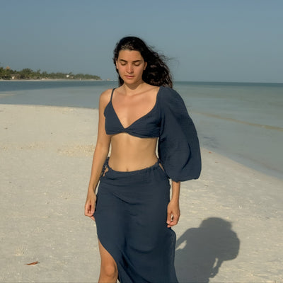 Goddess Boho Maxi Split Skirt Set