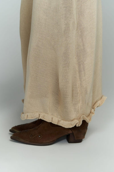 Beige Long Boho Goddess Dress