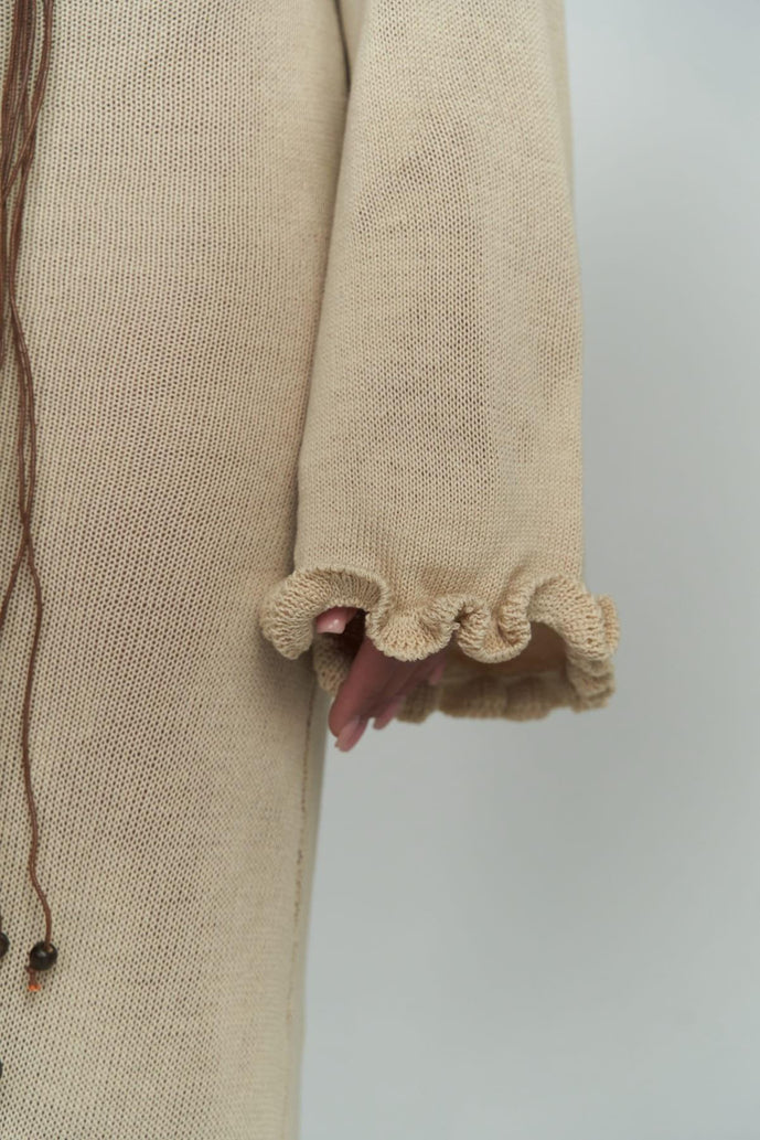 Beige Long Boho Goddess Dress