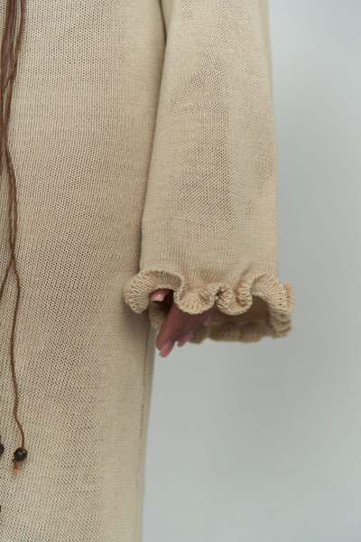Beige Long Boho Goddess Dress