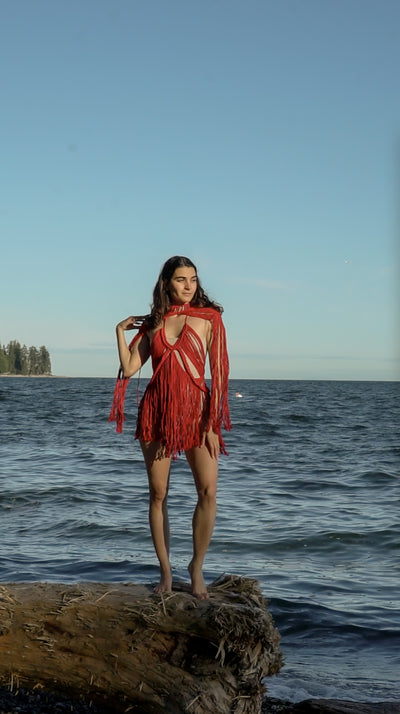 White Goddess Macrame Dress